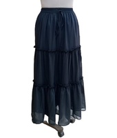 Jupe longue à volants multiples de style bohème pour femmes, jupe longue à volants doublée en coton pour femmes