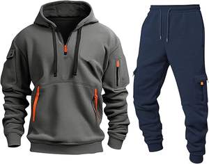 Chándales de alta calidad para hombre, chándales informales, chándal con cremallera de cuarto, chándal de manga larga para correr - Product Image 1