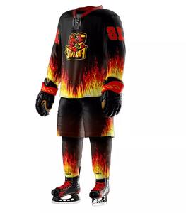Maillot de hockey à la mode, uniforme d'équipe, uniforme de sport, ensemble de hockey sur glace en Polyester, nouveau style, vêtements de hockey avec OEM - Product Image 4