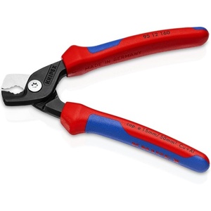 Cisailles à câbles KNIPEX 160 mm avec poignées multi-composants pour la gestion des câbles et les accessoires - Product Image 6