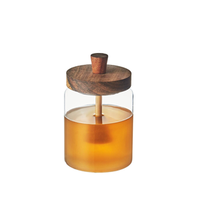 Boîte à miel en verre design, récipient distributeur, pot à miel avec couvercle en bois, cuillère pour ustensiles de cuisine, vente à chaud - Product Image 6
