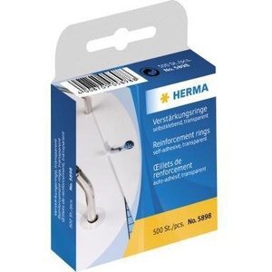 HERMA Anneaux de renforcement transparents de 12 mm, lot de 500 pièces/lot. Ruban adhésif pour bureau - Product Image 1