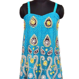 ชุดเดรสยาวสไตล์โบโฮปักสีทองชุดเดรสราตรีสุดเจ๋งประดับด้วยลูกปัดประดับเลื่อมด้านหลัง - Product Image 1