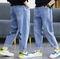 High Toddler Boys Printed Stretch Jogger Jeans Cute Denim Pants Elastic Waist-Fashionable Kids Clothing Bangladesh Manufacturer