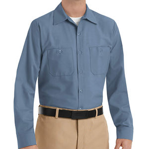 เสื้อตกปลาแขนยาวผู้ชายเสื้อจับปลาผ้าโพลีเอสเตอร์แห้งเร็วป้องกันการยับ - Product Image 3