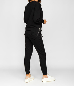 Custom Printed Logo Oversize Pullover Hoodie Sweatpants Winter Lace Solid Color Breathable Heavyweight Sweatsuit - Product Image 4