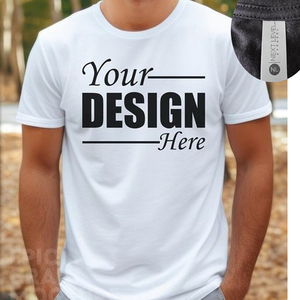 Camiseta de Manga Corta para Hombre, Mezcla de Tres Materiales, Cuello Redondo, Estilo Casual - Product Image 2
