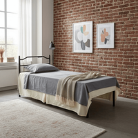 Lit simple en fer de haute qualité avec cadre carré en métal pour chambre à coucher, pour adulte