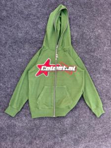 Sweat à capuche zippé personnalisé en molleton épais 500 g/m², écologique, vintage, effet vieilli, coupe oversize, délavé à l'acide, imprimé effet soleil délavé - Product Image 2
