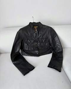 Varsity Chaqueta de cuero Invierno XL Piel de oveja Tela estampada desmontable Teñido liso con piel de oveja - Product Image 6