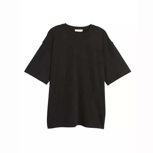 T-shirt surdimensionné pour femmes OEM 100% coton Polyester col rond vêtements d'été de haute qualité femme t-shirts couleur noire chemise 2025 - Product Image 5