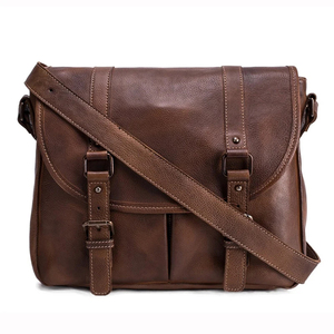 Vintage Genuine <b>Leather</b> <b>Briefcase</b> With Hasps Closure And Top Handle For Daily Use - Product Image 5