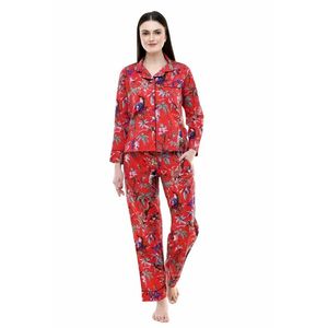 Conjunto de Pijama de Algodón Tejido Clásico para Mujer, Transpirable, Suave, Cintura Elástica, Cierre de Botones, Logotipo Personalizable, Mangas Largas, Primavera - Product Image 1