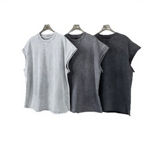 Streetwear Summer Waffle Solid Loose Front Custom Men's 2-Piece Set 100% Cotton Quick Dry Anti-Pilling 180g Breathable - Product Image 1