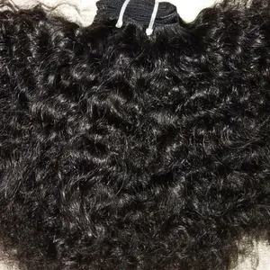 100 Persen Rambut Manusia India Keriting Mentah Remy Hitam Alami untuk Wanita Hitam