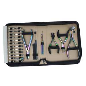 Salon-Grade Hair Extension Accessories <b>Set</b> Tape-In Tool Flat Bead Crimper Bead Remover Keratin Bond Cutter Ring Loop & Hook - Product Image 1