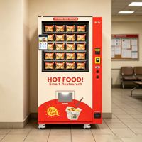 Máquina Expendedora Comercial TCN de Alimentos y Bebidas Calientes, para Comidas Calientes, Hamburguesas, Sándwiches y Bebidas con Microondas