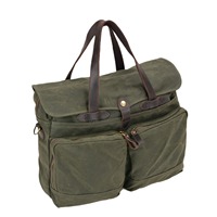Bandoulière en cuir Sac pour ordinateur portable Mallette Toile cirée Groomsman Cadeau pour lui Son LCTG-0036