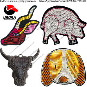 Broches de alambre de lingotes bordados hechos a mano de ciclo completo de cobre, parches de tamaño personalizado de alta calidad, proveedor personalizado - Product Image 4