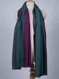 Châle réversible en cachemire et laine fine de qualité supérieure pour femme, ultra doux, bicolore, luxueux, élégant, étole de créateur pour mariage - Product Image 3