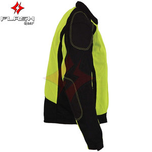Chaqueta de Motociclista Unisex, Transpirable, Negra-Verde Neón, Profesional, de Malla, con Protección, para Todas las Estaciones - Product Image 5