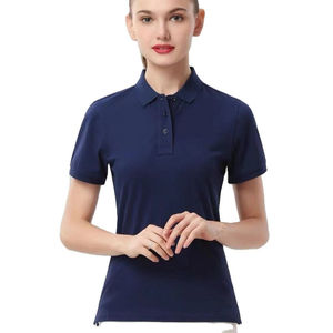 Polos unisexe de haute qualité à séchage rapide en coton uni pour femmes T-shirt polo avec impression de logo personnalisé pour femmes Design décontracté - Product Image 2