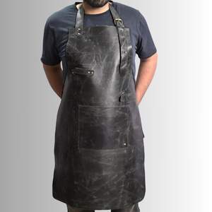 High Quality Real Leather Multi-Purpose <b>Waterproof</b> <b>Apron</b> Tool Pocket Custom Color Size Men's Workwear for Kitchen Barber Other - Product Image 6