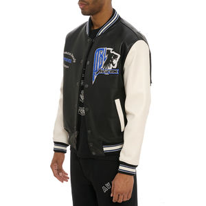 Vestes universitaires personnalisées pour hommes, fabricant OEM, manches en cuir PU et laine, vêtements d'extérieur de style sportif pour l'école et l'université - Product Image 5