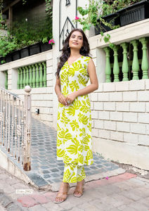 ชุดเสื้อผ้า2ชิ้นทำจากผ้าเรยอนแบบดั้งเดิมผ้าเรยอนน้ำหนักเบาแห้งเร็วมีกระเป๋าพิมพ์ลายดอกไม้สำหรับผู้หญิงใส่ไปงานปาร์ตี้ในวิทยาลัยสำนักงาน - Product Image 4