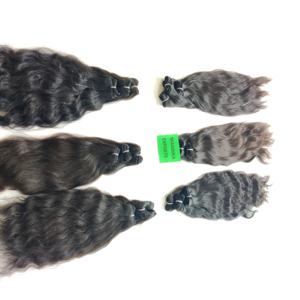 Extensiones de cabello humano indio Virgen sin procesar alineadas con cutícula 100%, paquetes de tejido ondulado sedoso negro, onda profunda suelta Natural - Product Image 2