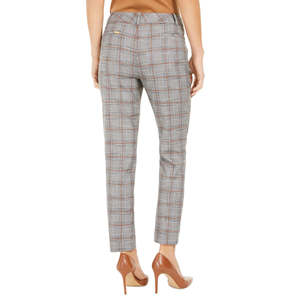 Pantaloni a Vita Alta a Quadri da Donna Calvin Klein, Modello Cropped, Traspiranti, Casual, con Elastico in Vita, Taglia XL - per l'Autunno - Product Image 2