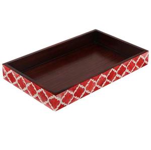 Plateau de service d'artisanat naturel personnalisé de qualité supérieure plateau décoratif de Table à manger en incrustation d'os pur pour hôtel à la maison par l'artisanat en croissant - Product Image 1