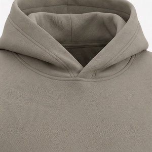 Sweat-shirt à capuche unisexe grande taille personnalisé couleur unie avec cordon épais 100 % coton imprimé délavé à l'acide - Product Image 4