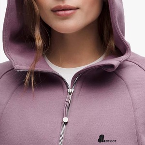 Custom Plain Dyed New High <b>Zip</b> <b>Up</b> <b>Hoodie</b> for Women Vintage Look Oversized Polyester Cotton Casual Winter - Product Image 4