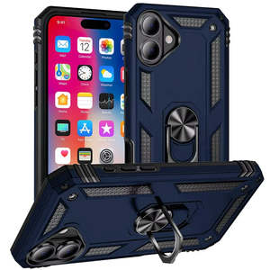 Cubierta Híbrida para iPhone 16 de Apple Azul con Soporte Magnético y Anillo Compatible con 7 Plus, 11 Pro y XR INS - Product Image 1