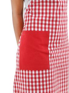 ผ้ากันเปื้อนผ้าฝ้ายย้อมเส้นด้าย100% ผ้ากันเปื้อนเอวสีเทาอาหารทำอาหารร้านตัดผมสวน BBQ PE LDPE PVC โพลีเอสเตอร์ - Product Image 5