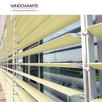 Fenêtre coulissante à persiennes pour villa résidentielle, cadre en alliage d'aluminium léger et durable, aérateur décoratif