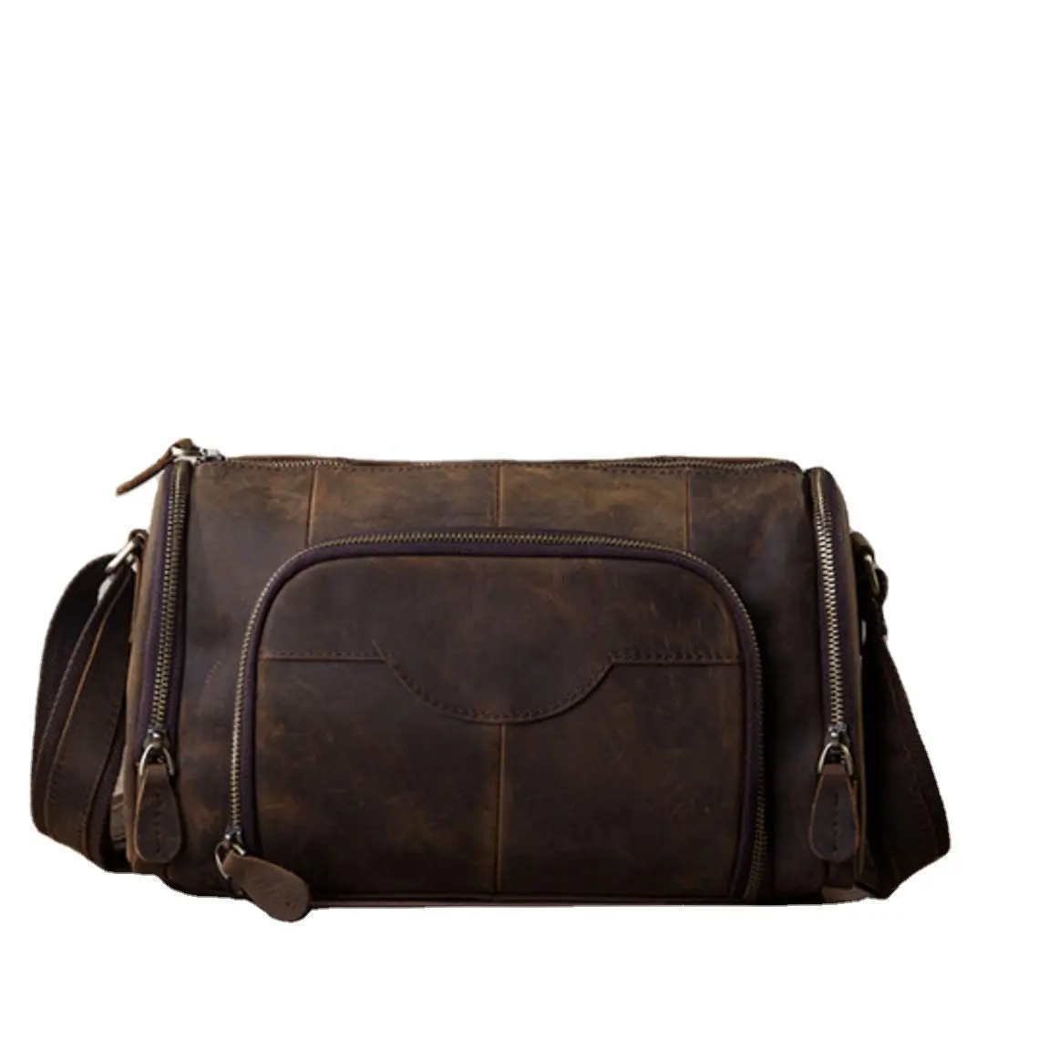 Top Grain Genuine Handcrafted Genuine Bag Men's Leather Shoulder Sling/Cross body Bum Bags Messenger Bag For Men