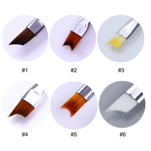 แปรงทาเล็บแบบฝรั่งเศสด้ามสีเงินสีดำทรงพระจันทร์ครึ่งดวงปากกาวาดภาพอะคริลิค - Product Image 4