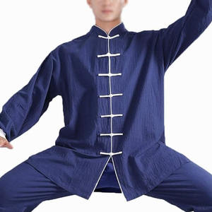 Uniforme Tradicional de Kung Fu 100% Algodón, Traje de Entrenamiento de Artes Marciales de Secado Rápido y Transpirable para Hombre, Servicio OEM Personalizado - Product Image 1