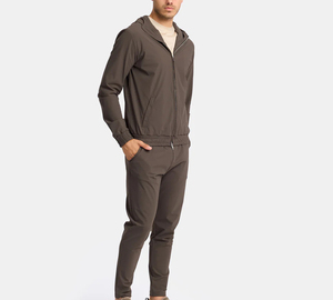Unisex Customizable Latest Design Oversized Baggy <b>Jogger</b> Set Windbreaker Hooded Collar Plain Streetwear 100% Cotton Tracksuits - Product Image 4