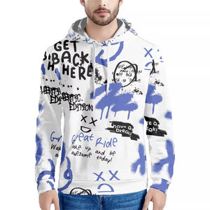 Vêtements de sport pour hommes, haut d'hiver en tricot uni de haute qualité, tendance, anti-rides, doublure 100% coton, sweats à capuche pour hommes en sublimation - Product Image 6