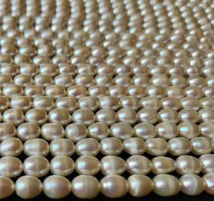 ลูกปัดมุกน้ำจืดเครื่องประดับอัญมณีธรรมชาติสีขาวที่ไม่ผ่านการบำบัดทำเส้นหลวมด้วยเอฟเฟกต์การเปลี่ยนสีของแสง - Product Image 4