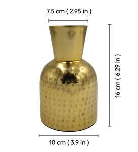 Vase à fleurs en métal en fer pour la décoration intérieure et le salon Vase décoratif antique vintage pour la décoration de la chambre à coucher - Product Image 2