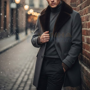 เสื้อโค้ทยาวผู้ชายราคาส่งปี 2026 สไตล์ใหม่ไม่ซ้ำใคร สำหรับขายออนไลน์ - Product Image 4