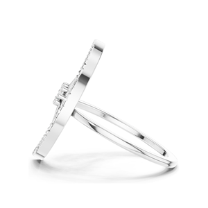 Anillo de Diamantes Luna Creciente y Estrella para Mujer, Diamantes de Laboratorio VVS-VS EF, Disponible en Oro Rosa, Amarillo, Blanco y Plata 925 - Product Image 6