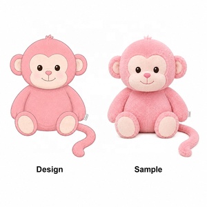 Shanghai Oriland - Peluche de <span class=keywords><strong>Mono</strong></span> Rosa Viral y Adorable, Juguete de Peluche Suave y Acogedor, Muñeco de Peluche Antiestrés - Product Image 1