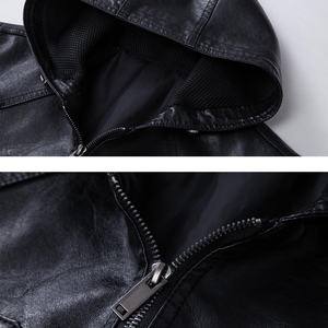 2024 personnalisé hommes en cuir véritable motard moto gilet épais hiver tricoté gilet avec poche décoration grande taille - Product Image 5