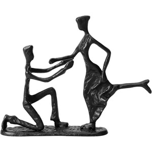 Sculpture de couple en métal tendance, fusion parfaite d'art et d'émotion, expression puissante de l'unité romantique - Product Image 3