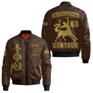 Veste en satin Iota Phi Theta 1963 brodée, veste universitaire de fraternité, bomber en satin brillant, vêtements d'extérieur grecs universitaires pour hommes, vêtements de qualité supérieure - Product Image 3